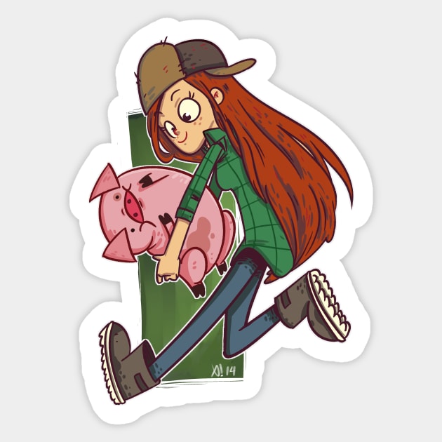 Wendy and Waddles Sticker by exeivier